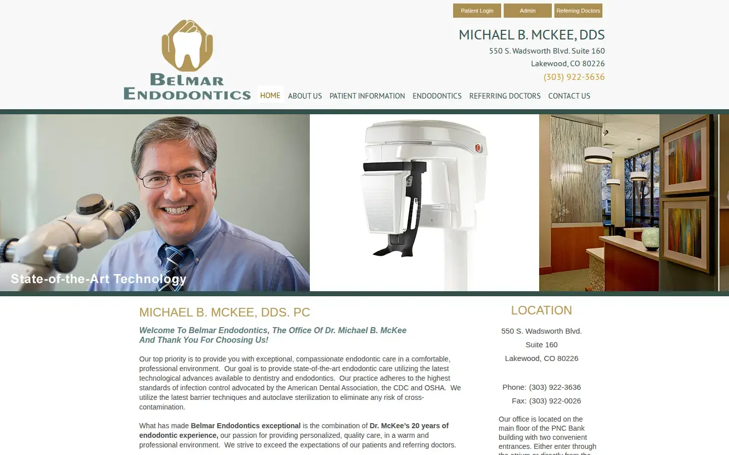 Homepage preview of Belmar Endodontics (Michael B. McKee DDS)