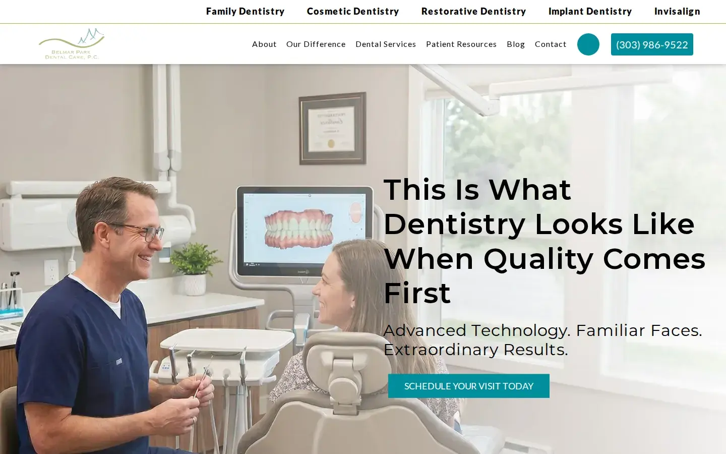 Homepage preview of Belmar Park Dental Care, PC
