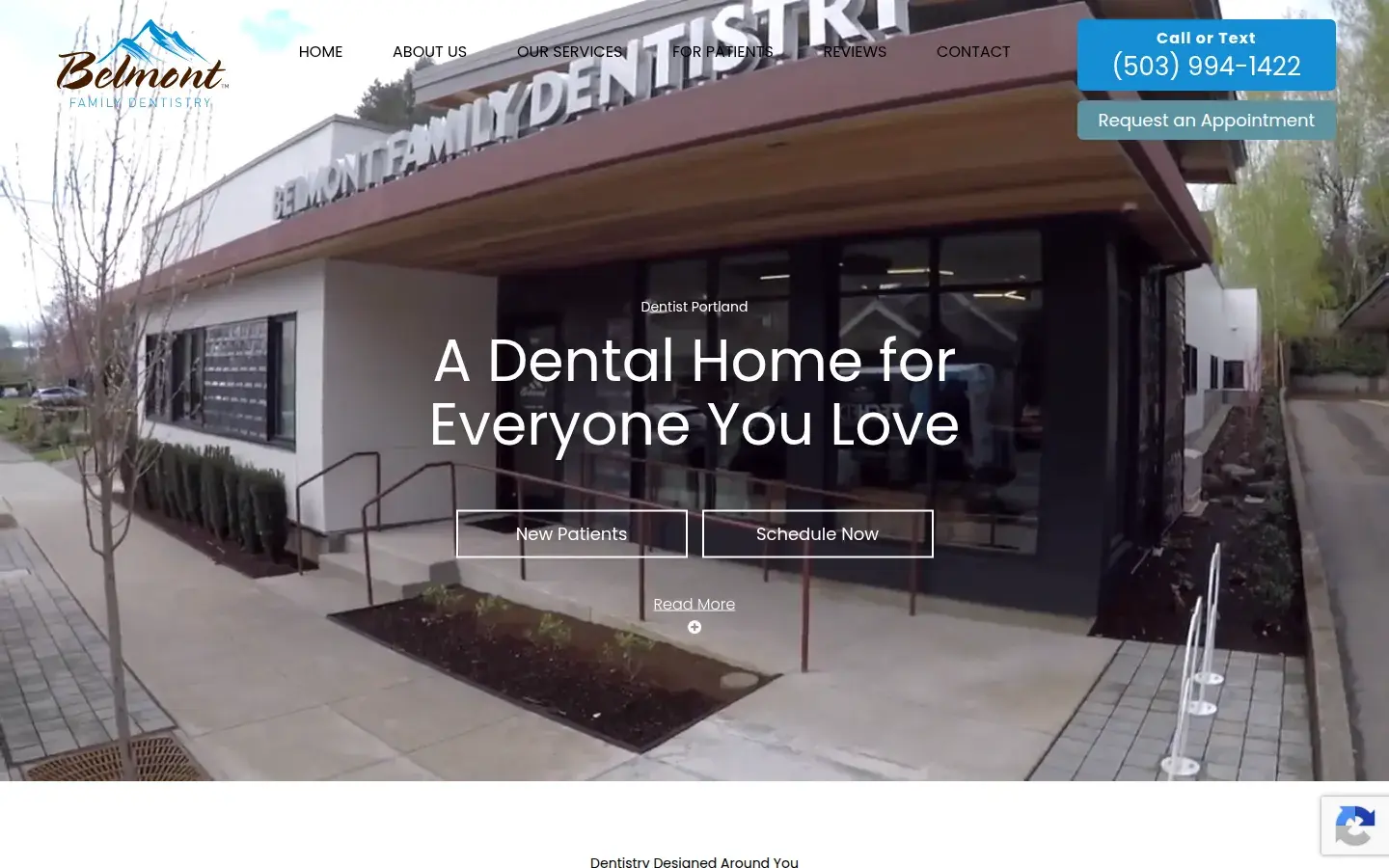 Homepage preview of Belmont Family Dentistry