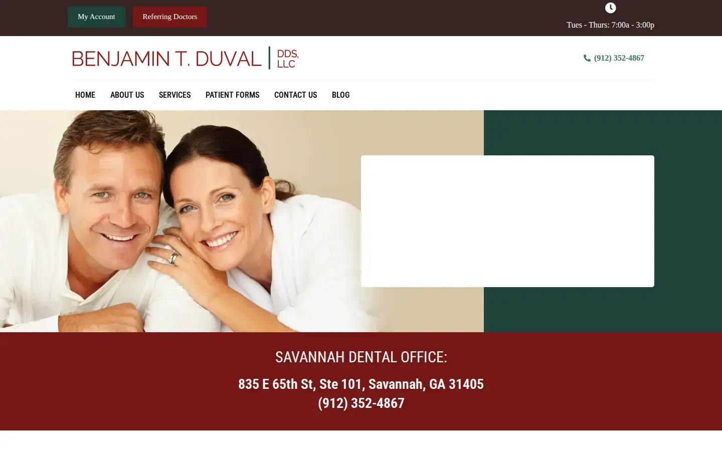 Homepage preview of Benjamin T. Duval DDS