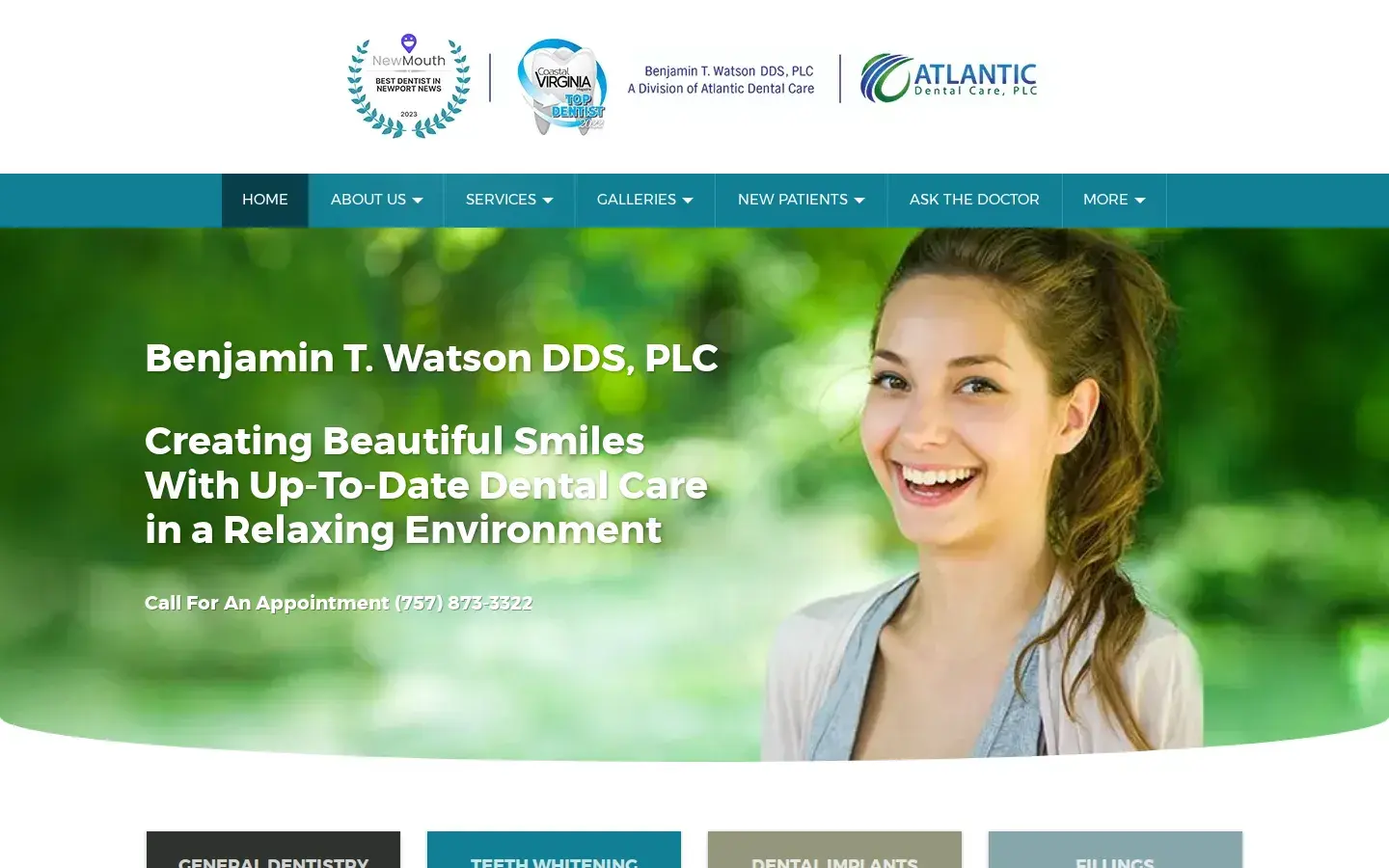 Homepage preview of Benjamin T Watson DDS, PLC