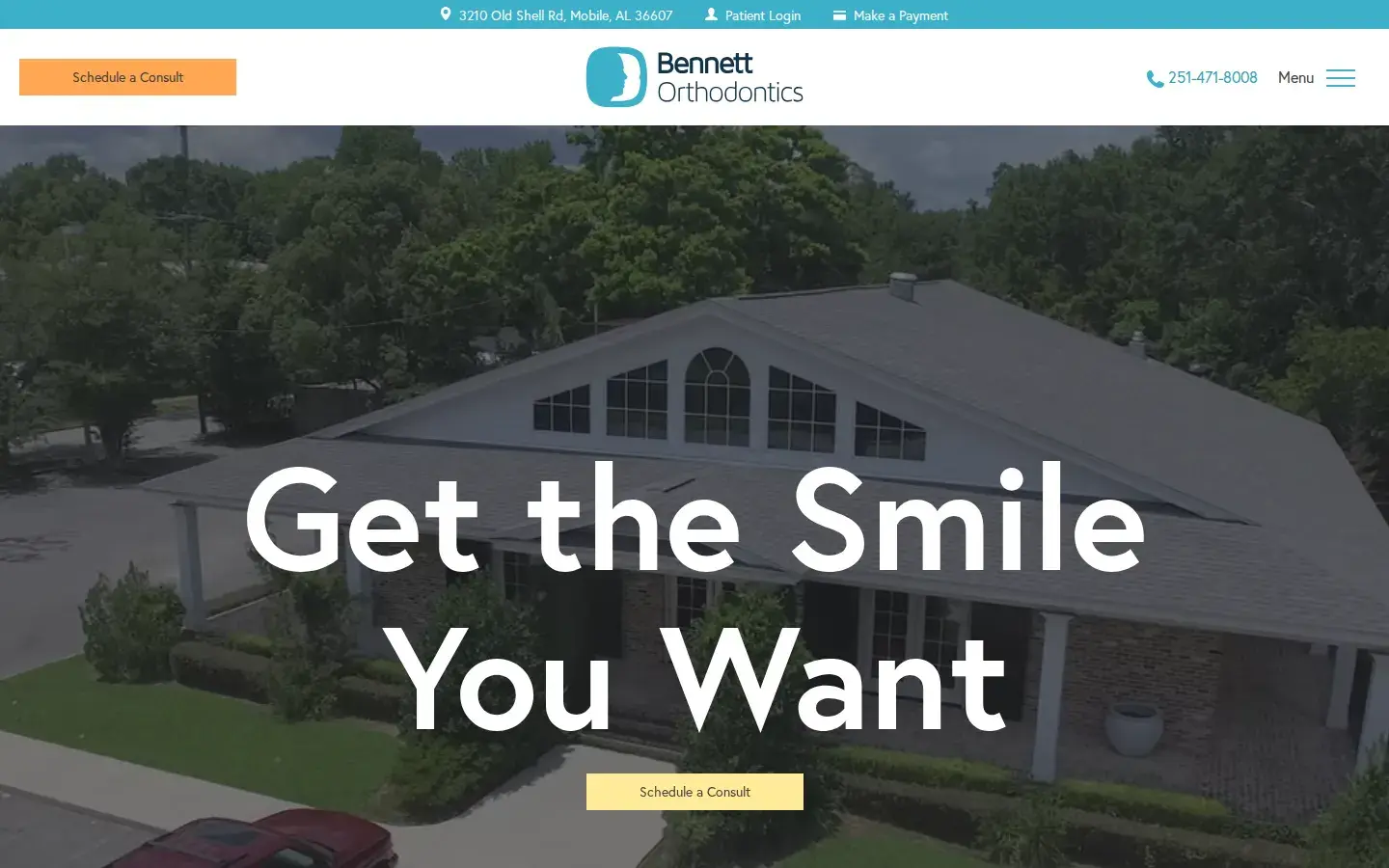 Homepage preview of Bennett Orthodontics