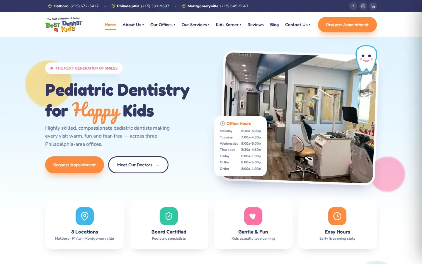 Homepage preview of Best Dentist 4 Kids