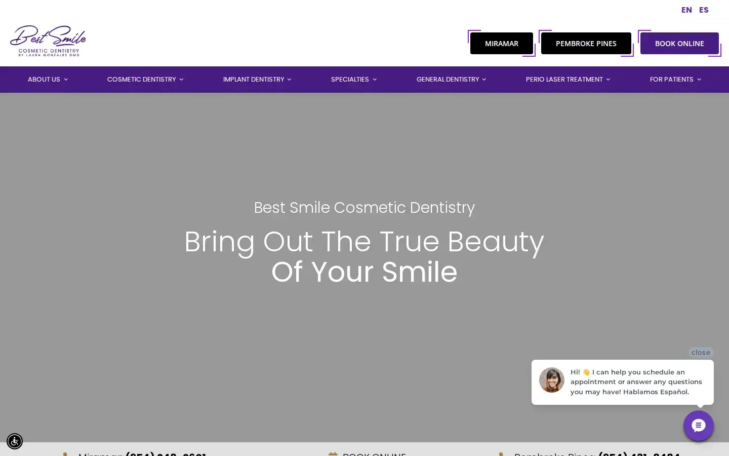 Homepage preview of Best Smile Cosmetic Dentistry