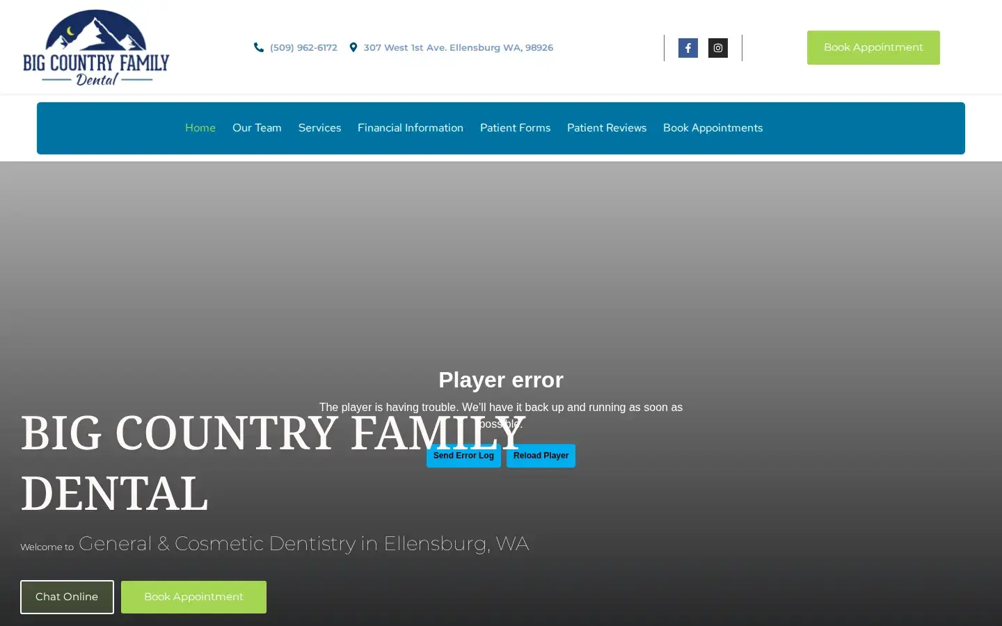 Homepage preview of Big Country Family Dental