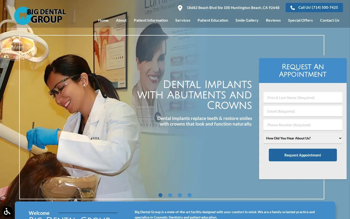 Homepage preview of Big Dental Group