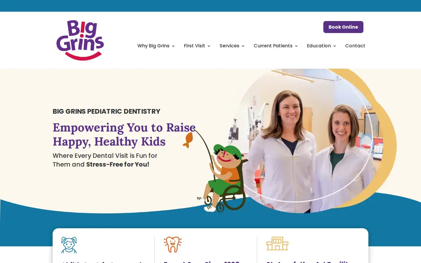 Homepage preview of Big Grins