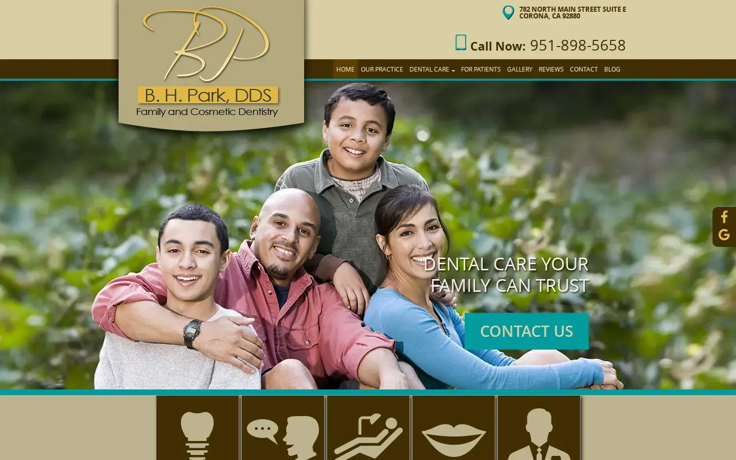 Homepage preview of Bin Park, DDS