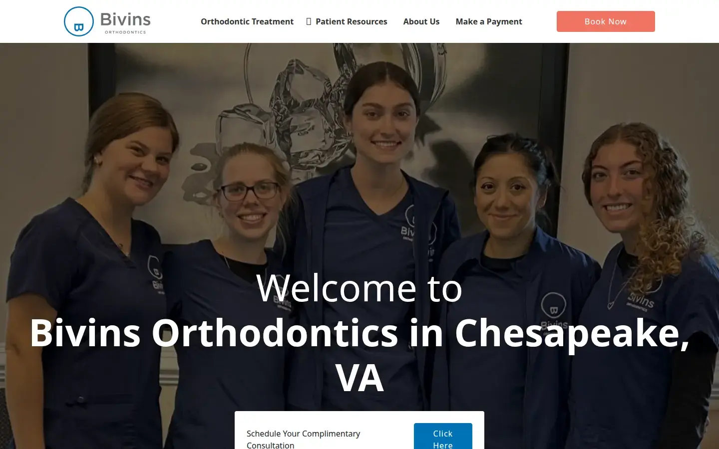 Homepage preview of Bivins Orthodontics