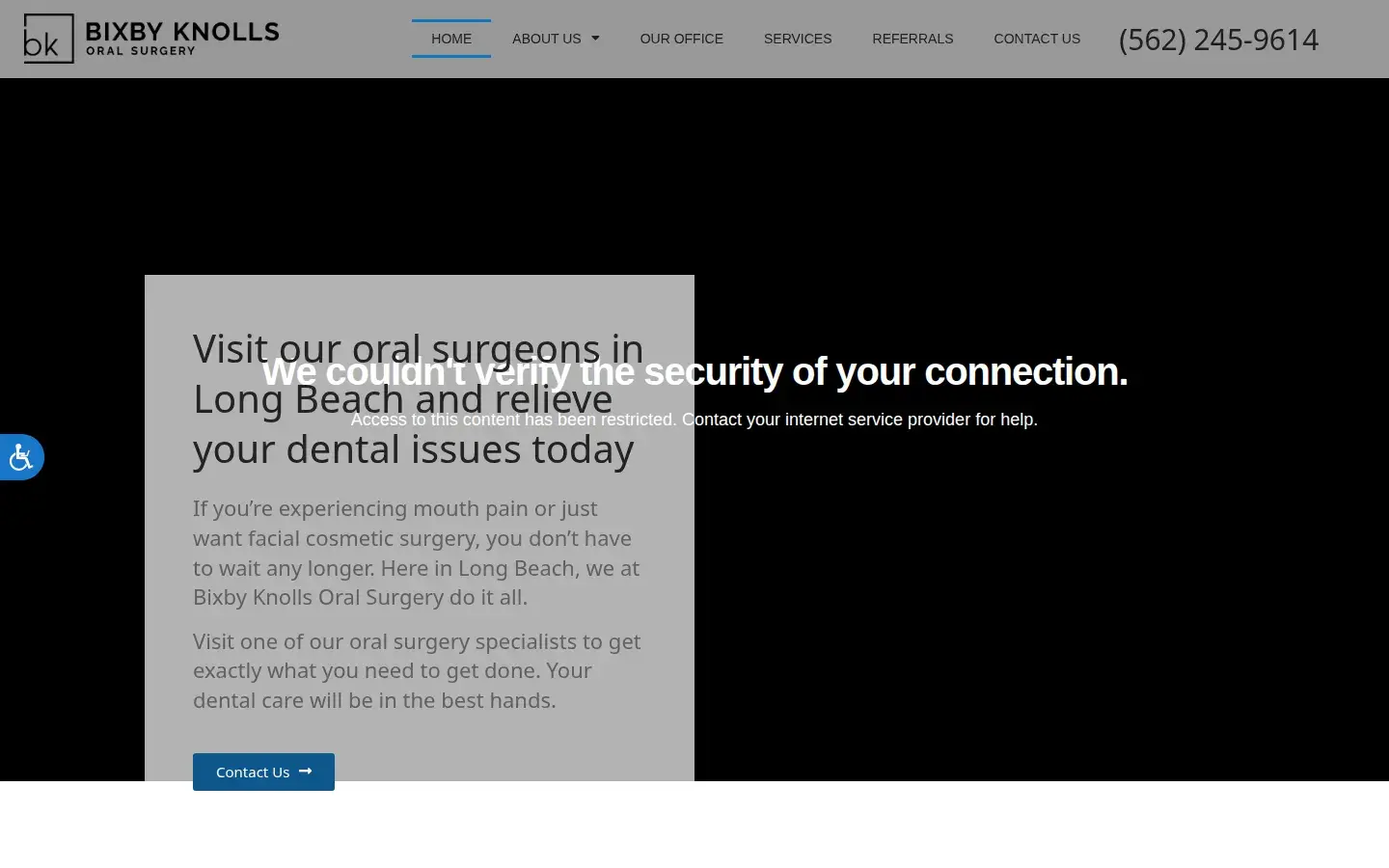 Homepage preview of Bixby Knolls Oral Surgery