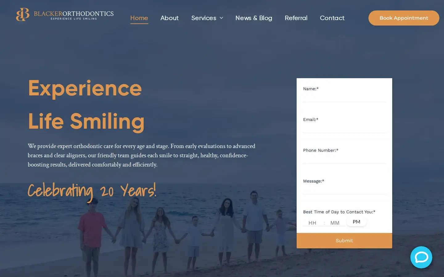 Homepage preview of Blacker Orthodontics