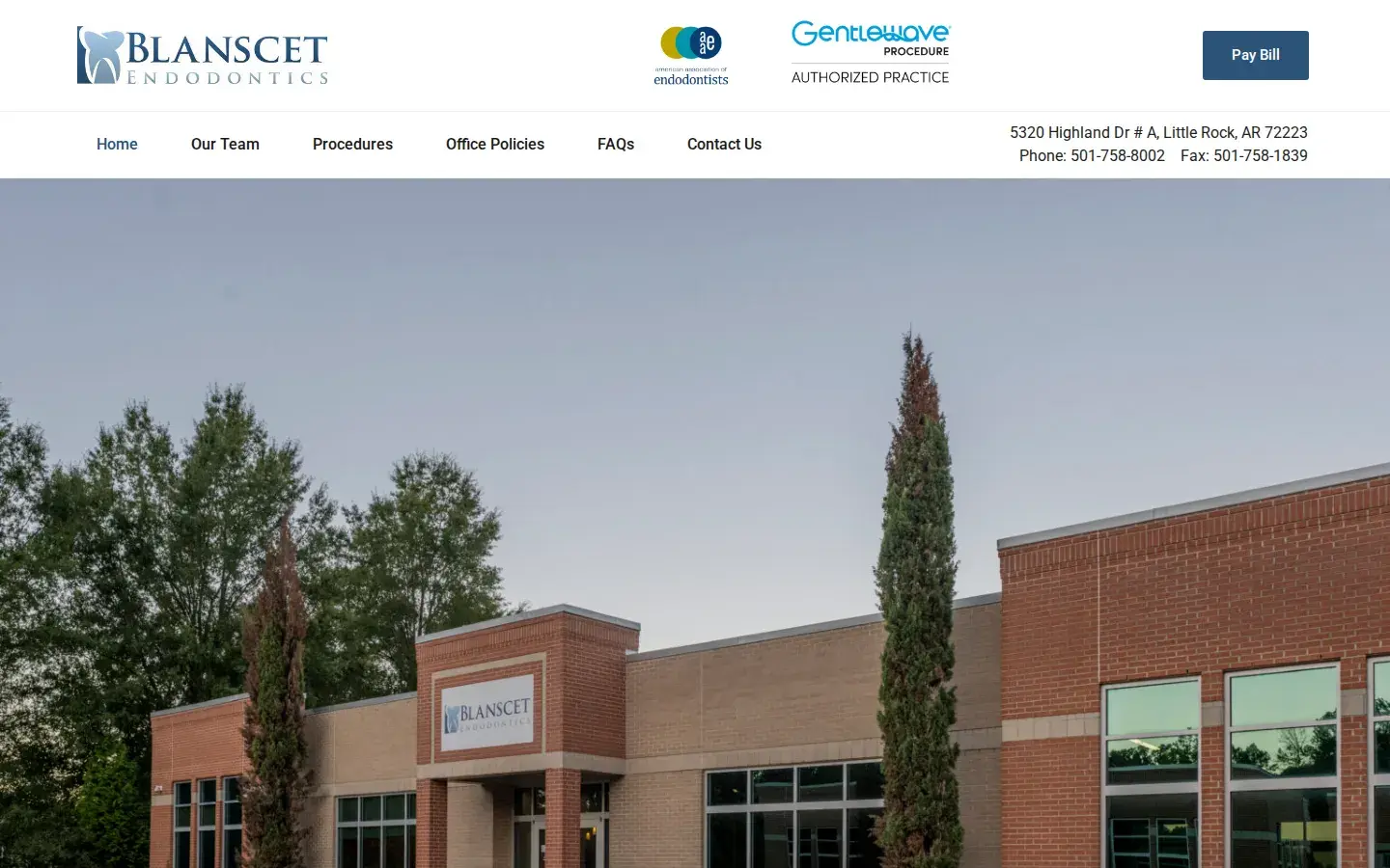 Homepage preview of Blanscet Endodontics