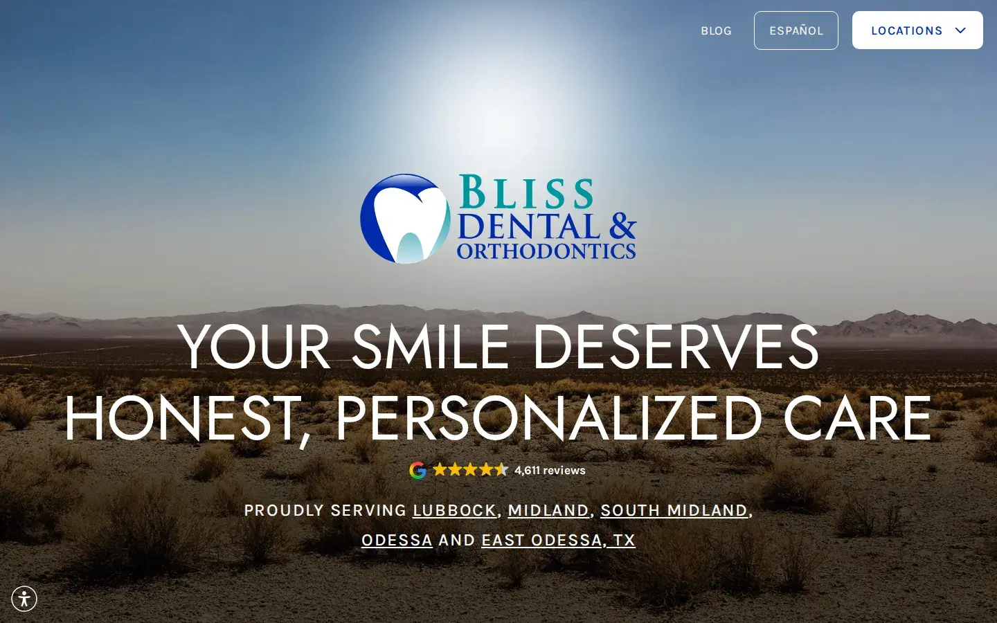Homepage preview of Bliss Dental and Orthodontics: Midland