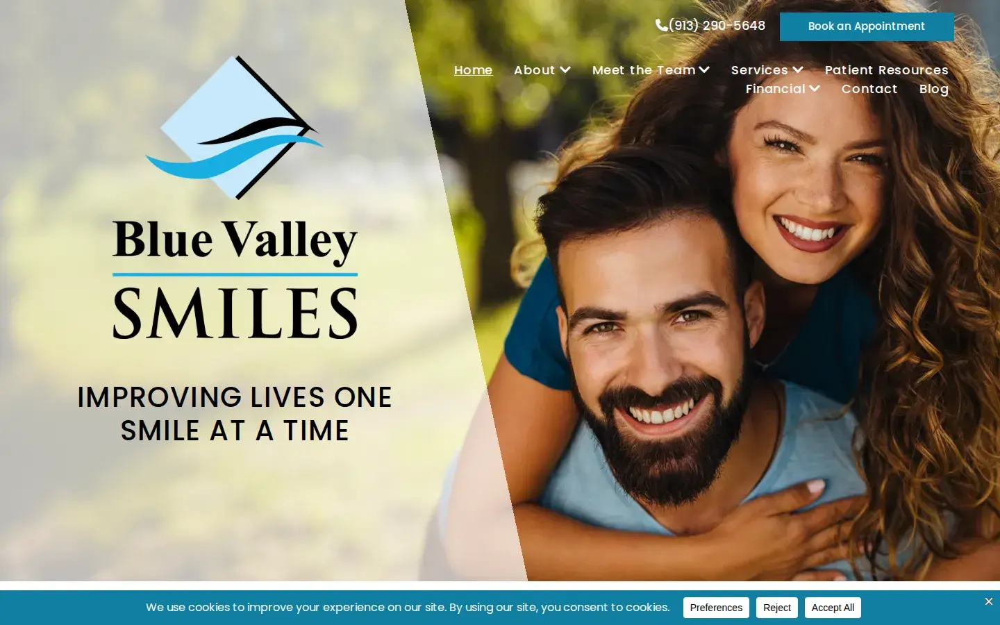 Homepage preview of Blue Valley Smiles