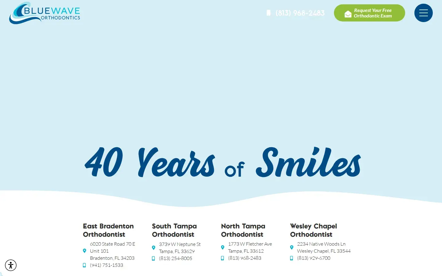 Homepage preview of Blue Wave Orthodontics