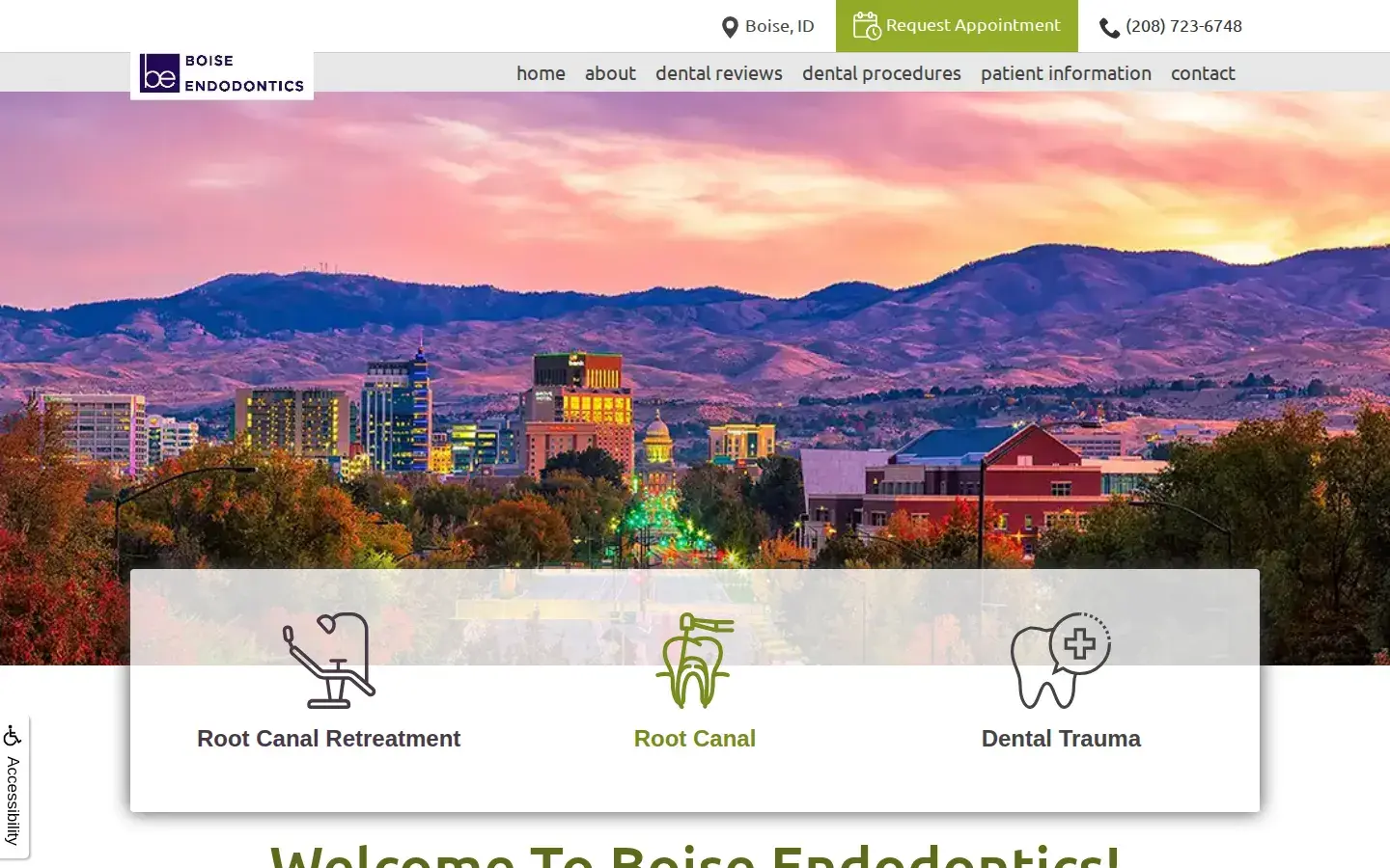 Homepage preview of Boise Endodontics