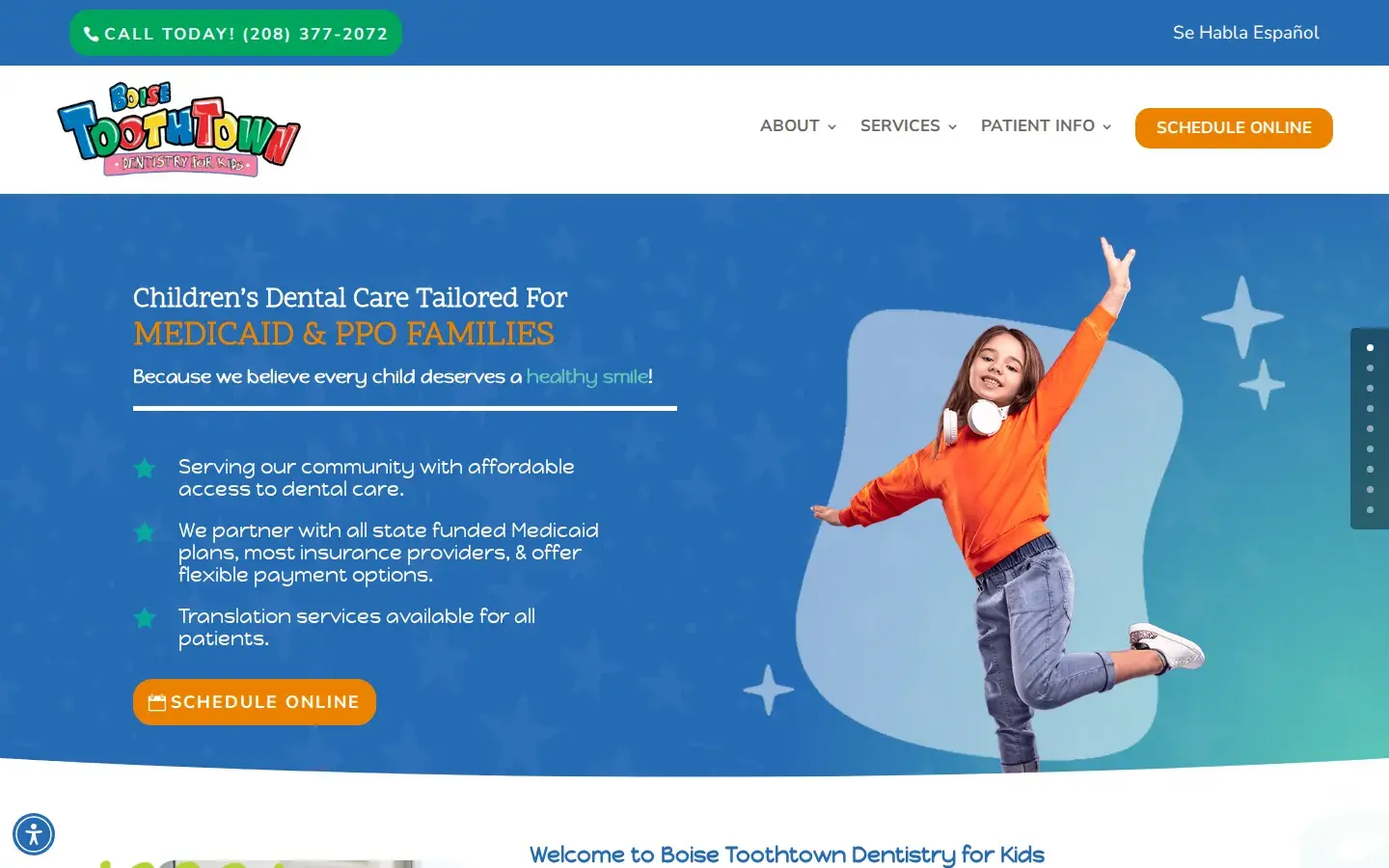 Homepage preview of Boise Tooth Town