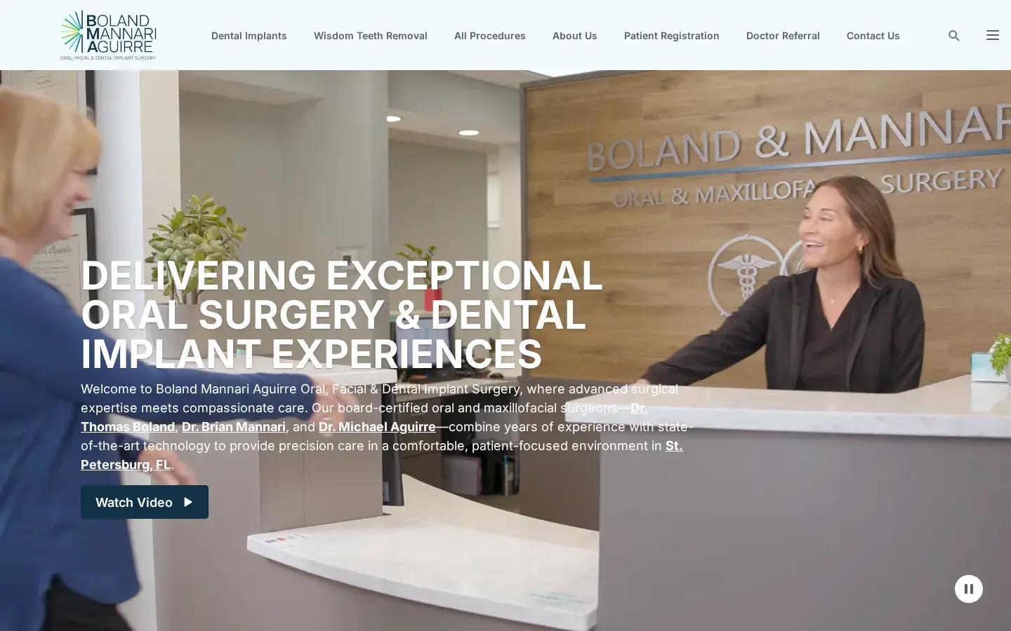 Homepage preview of Boland & Mannari Oral and Maxillofacial Surgery
