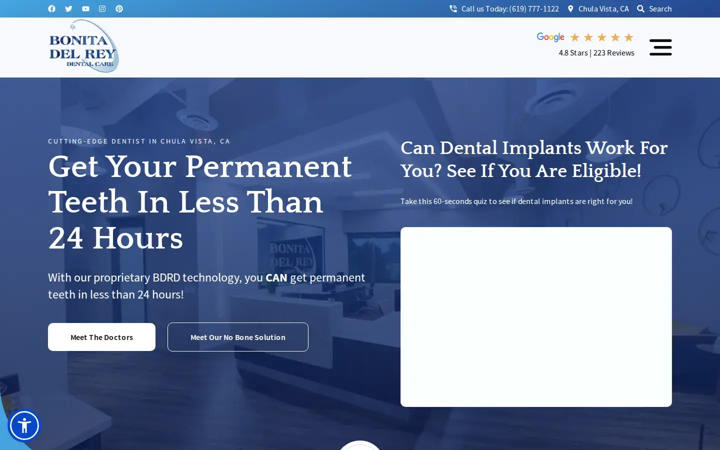 Homepage preview of Bonita Del Rey Dental Care – Dental Implants Chula Vista CA