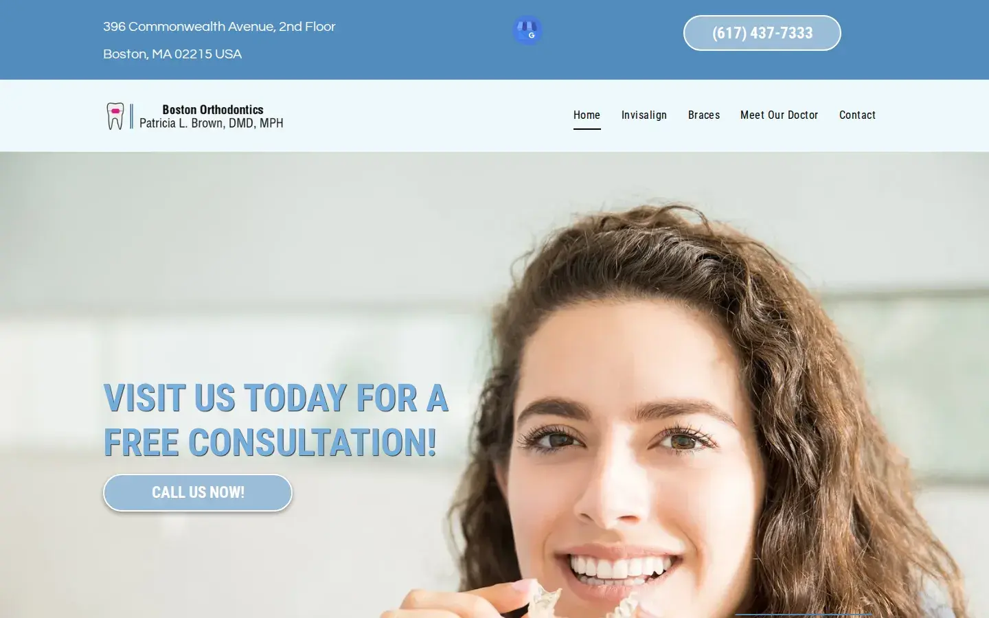 Homepage preview of Boston Orthodontics