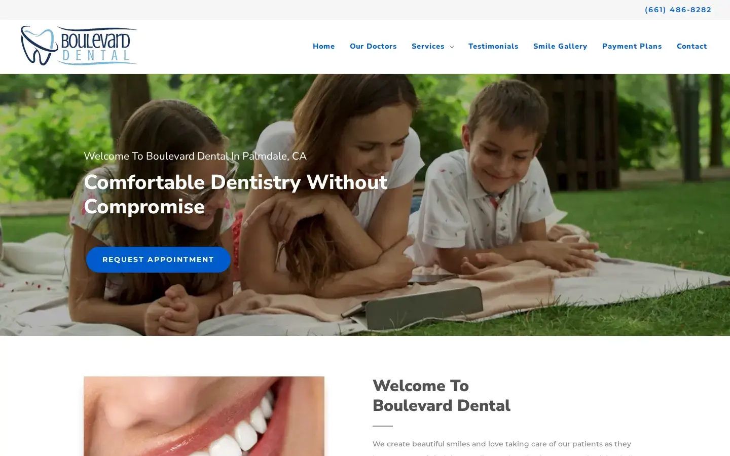 Homepage preview of Boulevard Dental