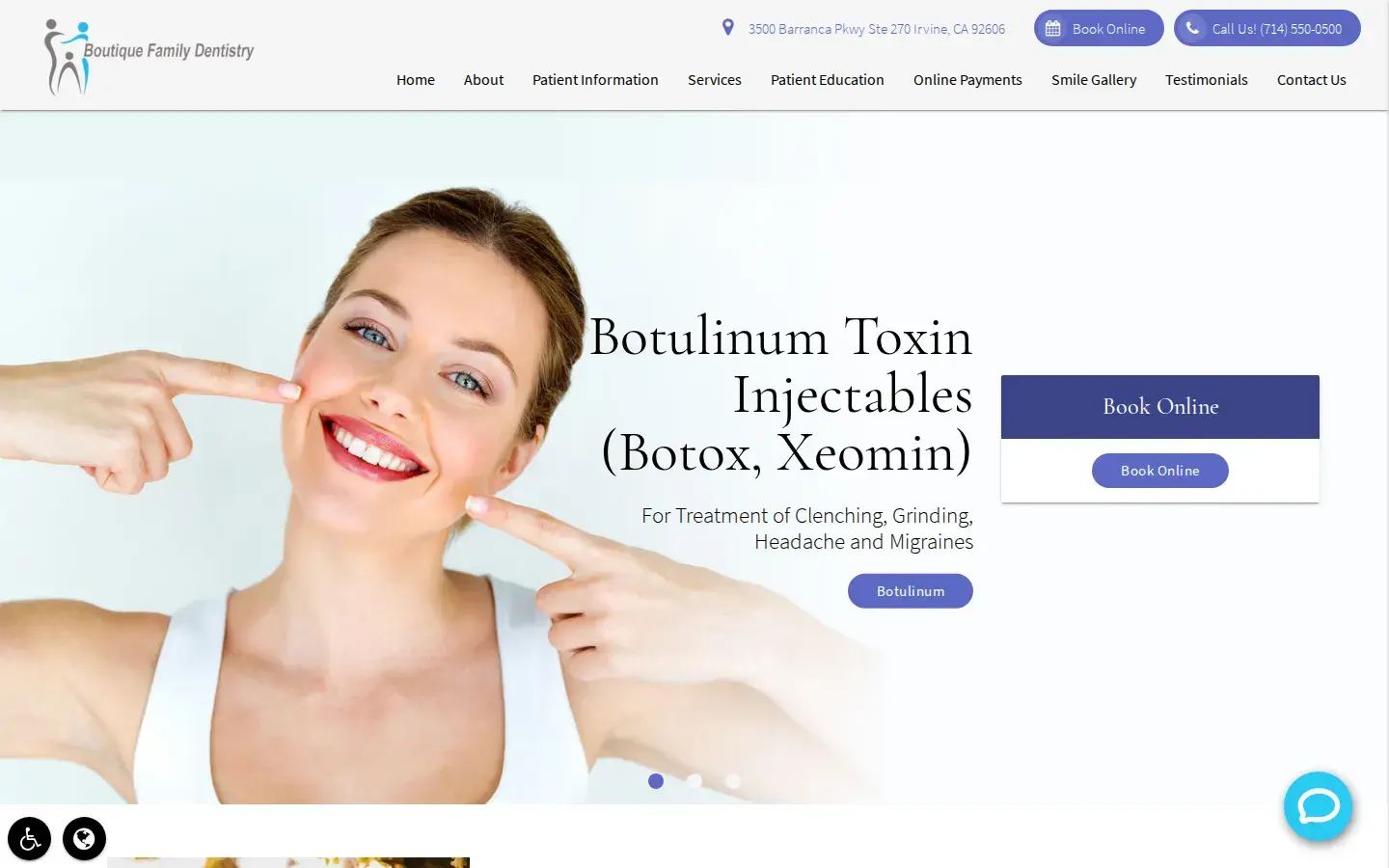 Homepage preview of Boutique Family Dentistry