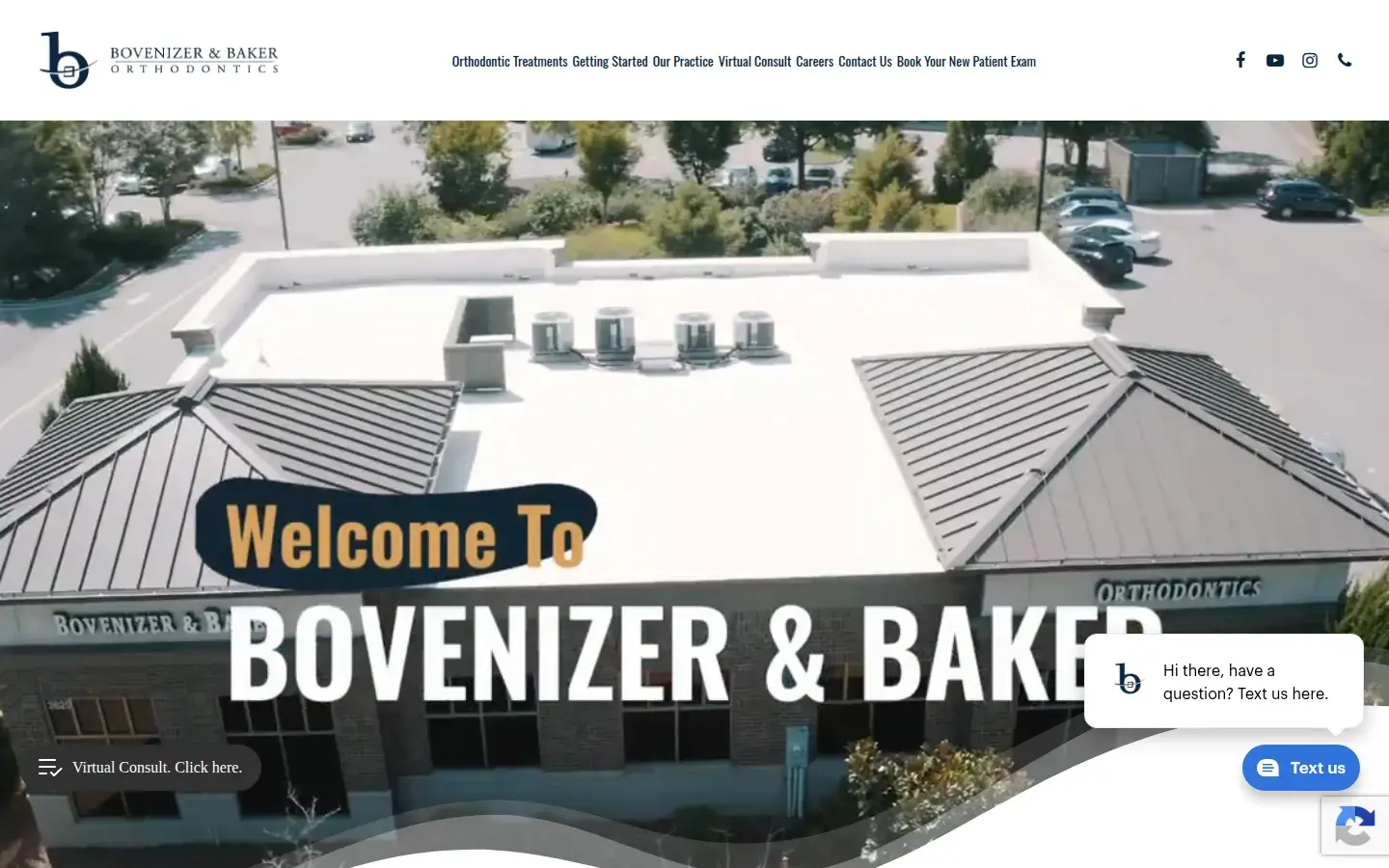 Homepage preview of Bovenizer and Baker Orthodontics