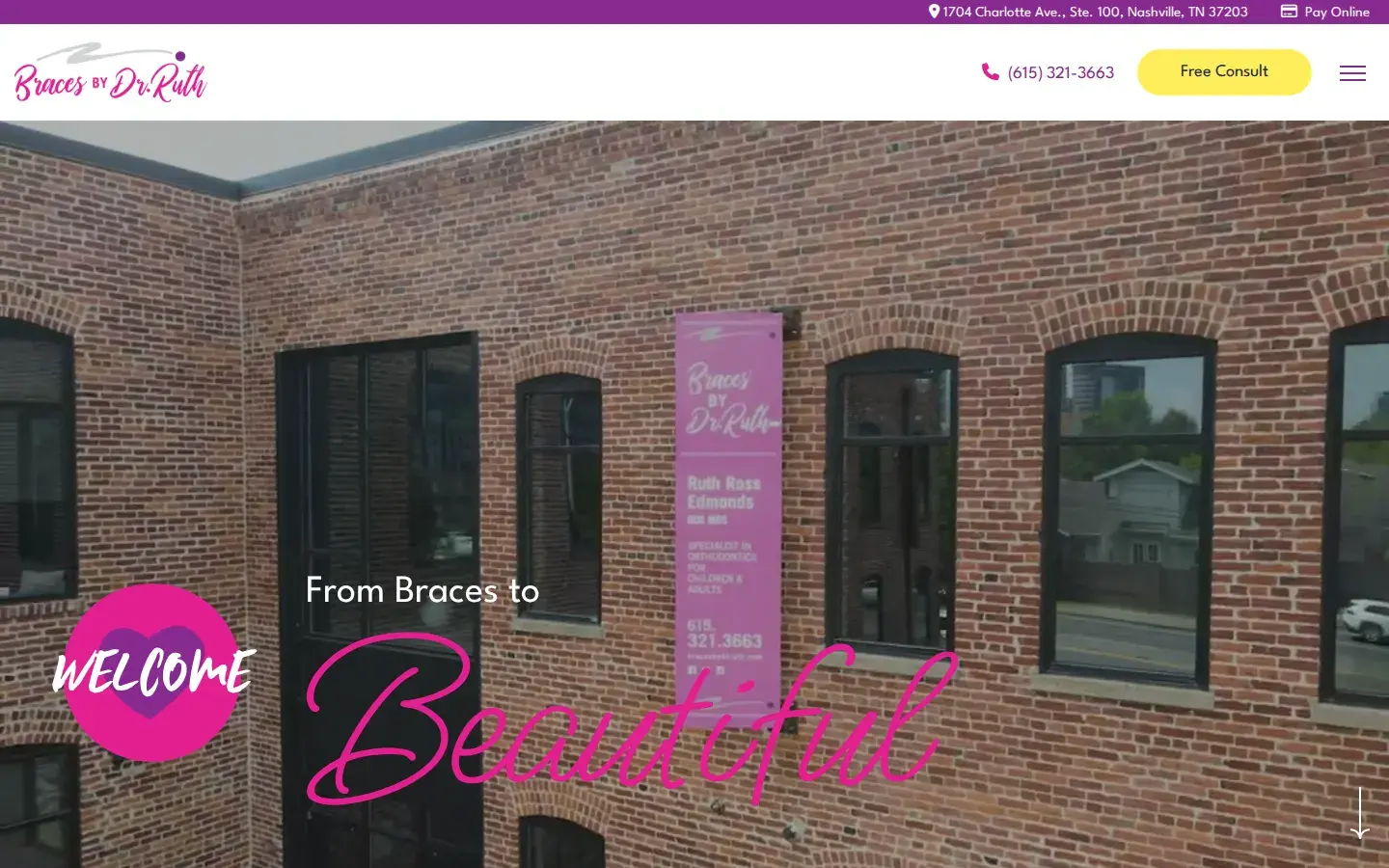Homepage preview of Braces by Dr. Ruth
