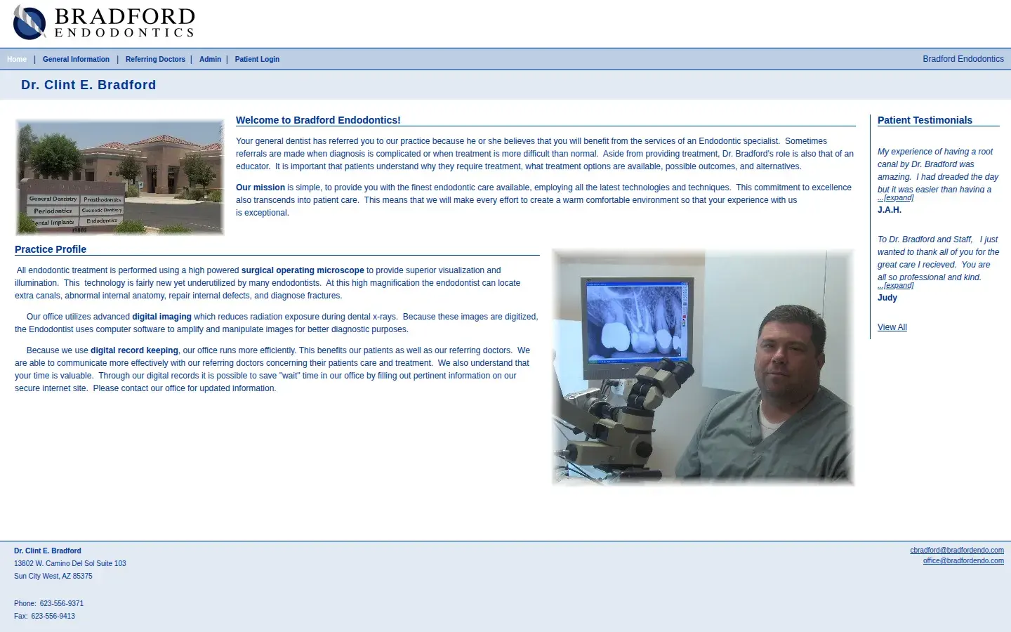 Homepage preview of Bradford Endodontics
