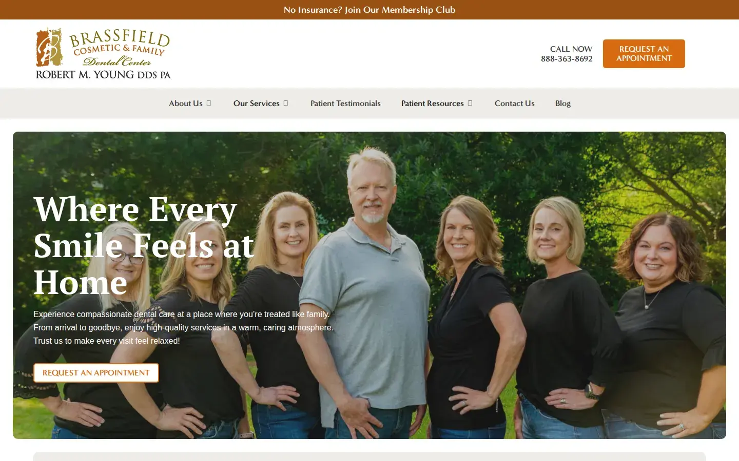 Homepage preview of Brassfield Cosmetic & Family Dental Center