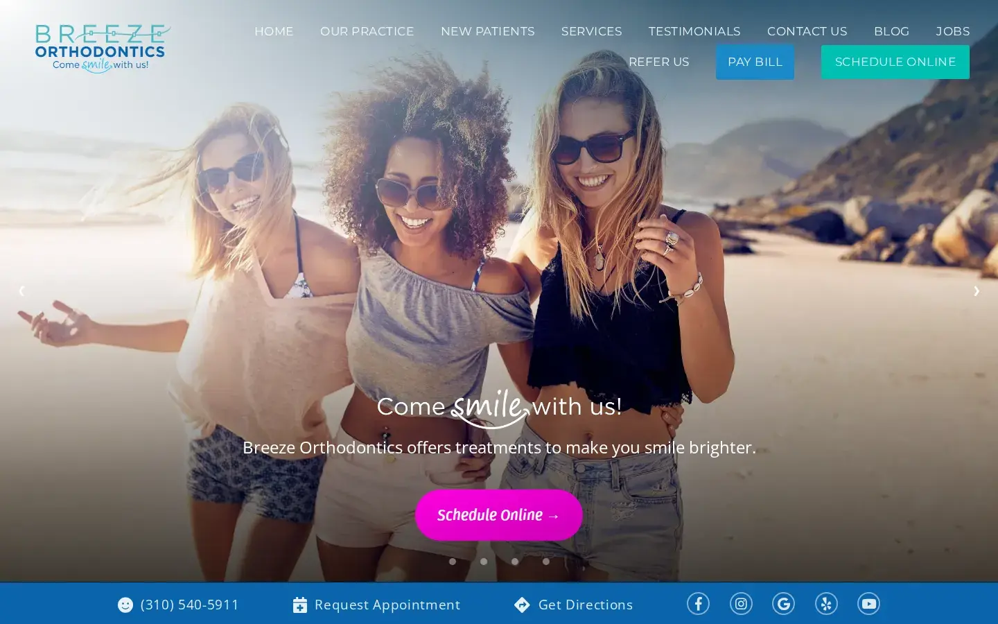 Homepage preview of Breeze Orthodontics