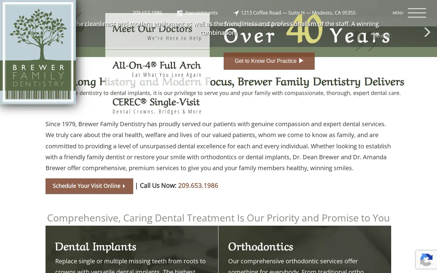 Homepage preview of Brewer Family Dentistry