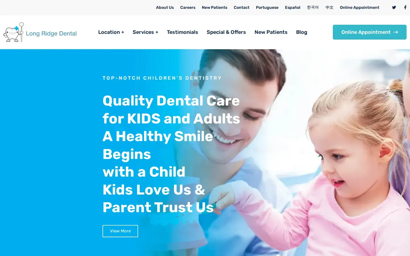 Homepage preview of Bridgeport Dental