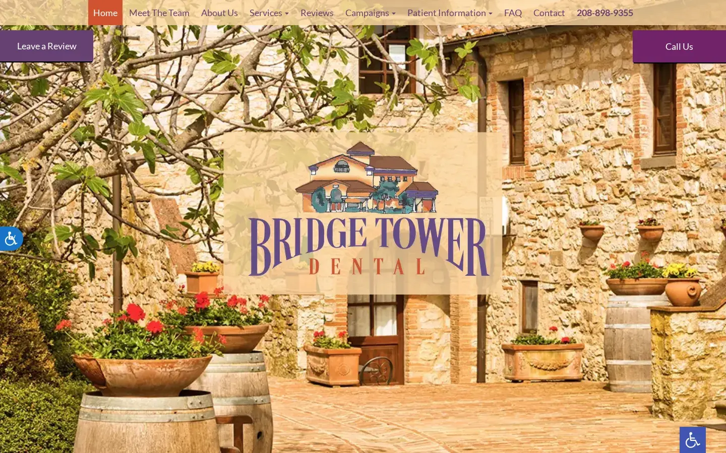 Homepage preview of BridgeTower Dental