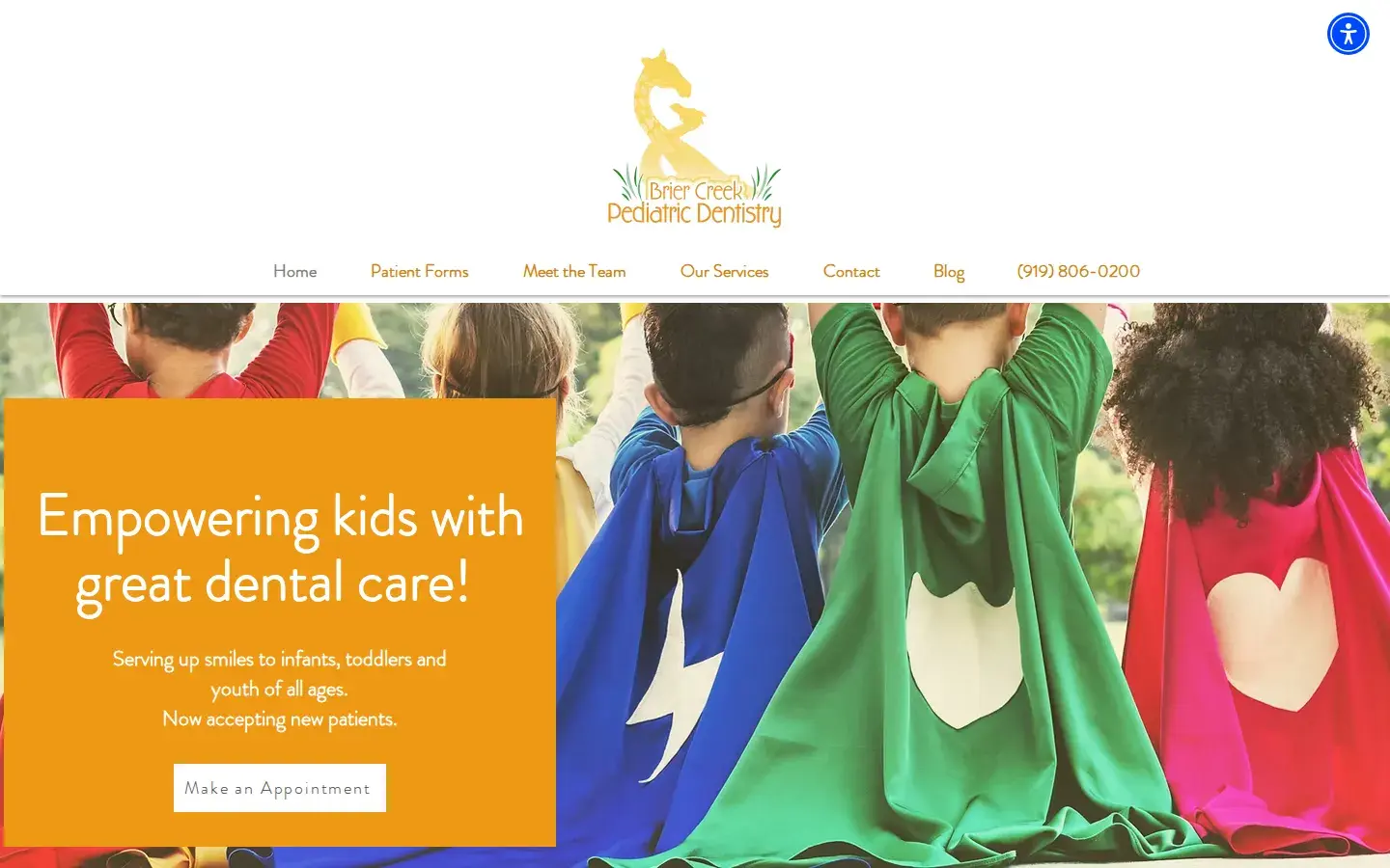Homepage preview of Brier Creek Pediatric Dentistry