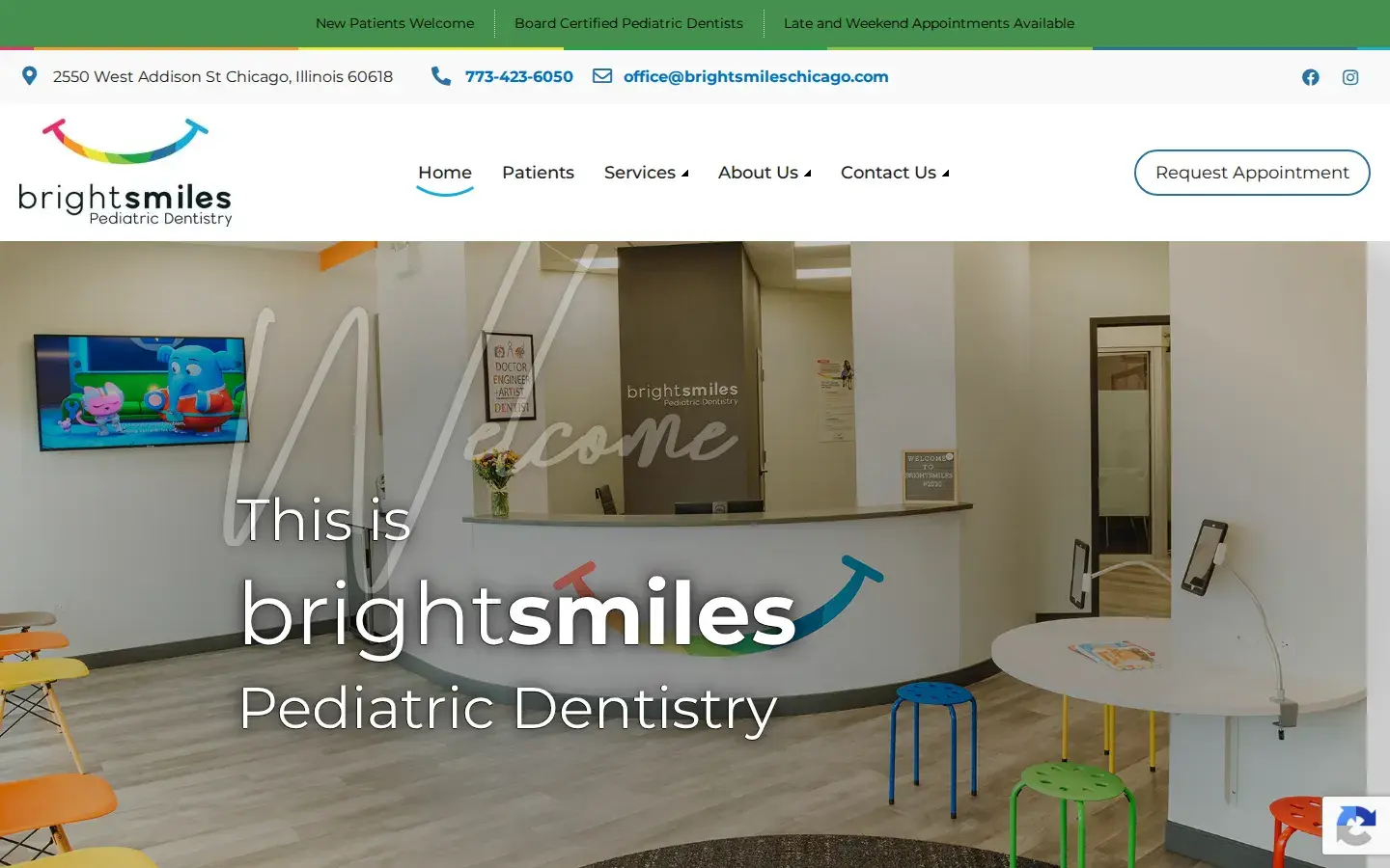 Homepage preview of BrightSmiles Pediatric Dentistry