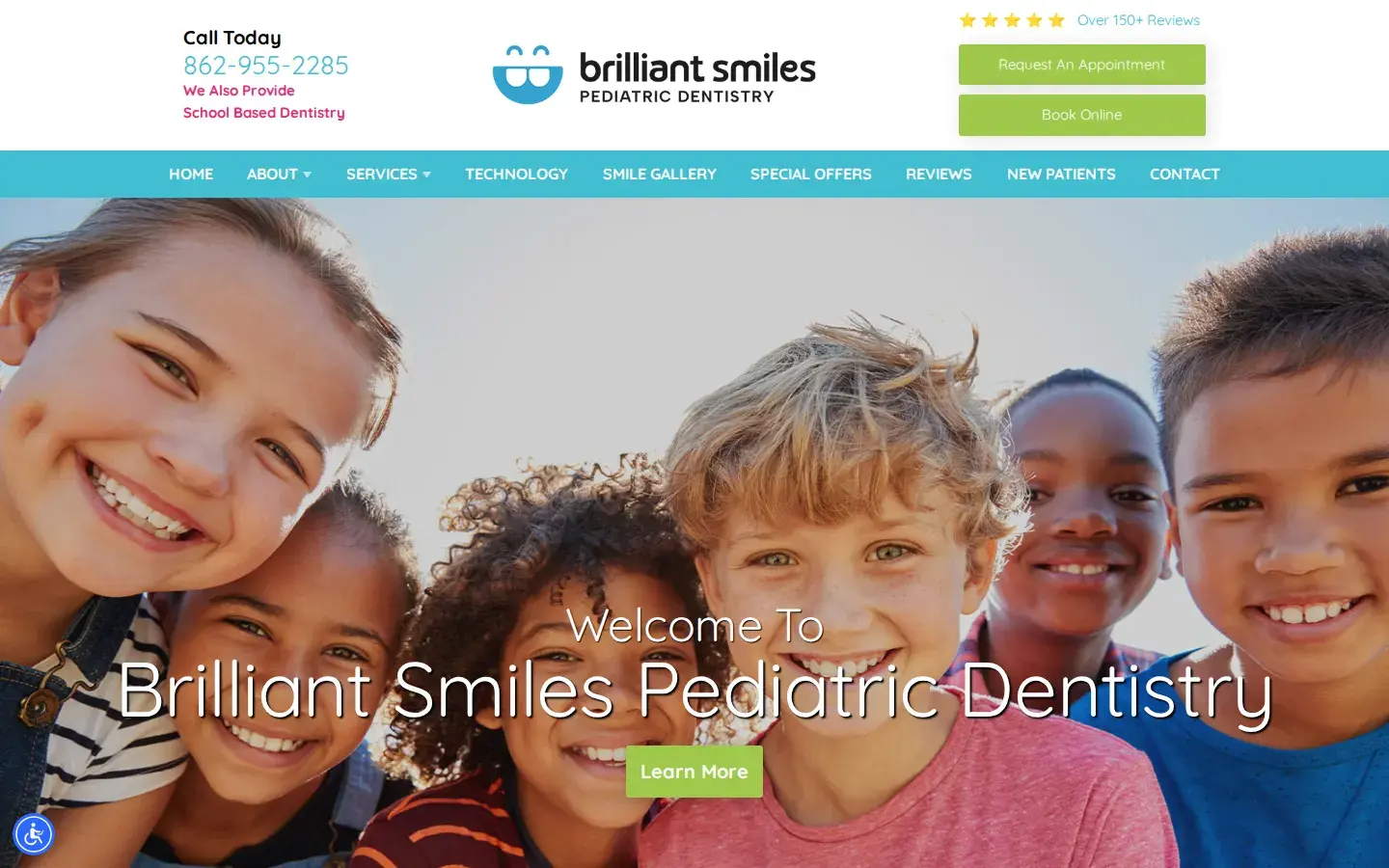 Homepage preview of Brilliant Smiles Pediatric Dentistry