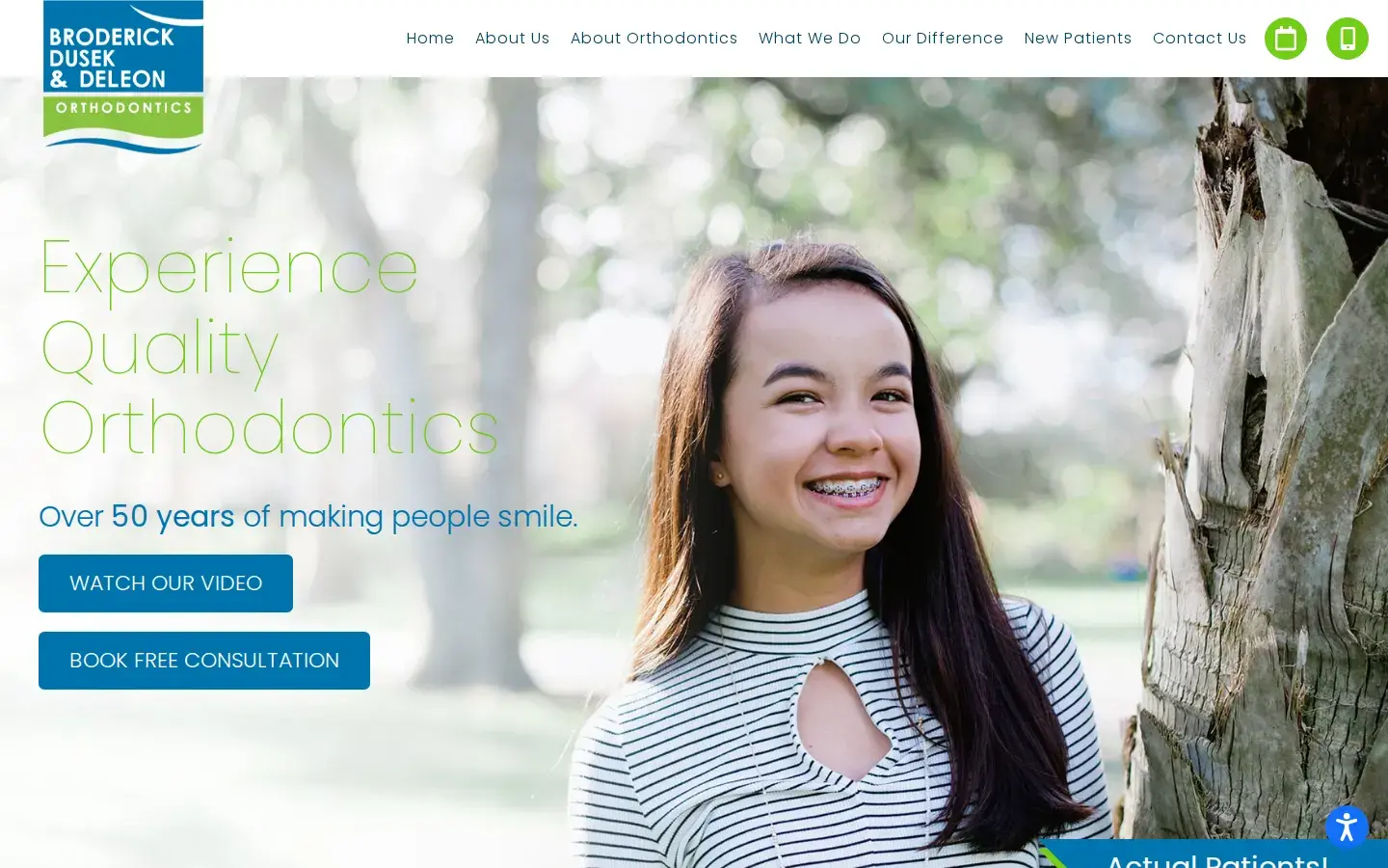 Homepage preview of Broderick Dusek and DeLeon Orthodontics