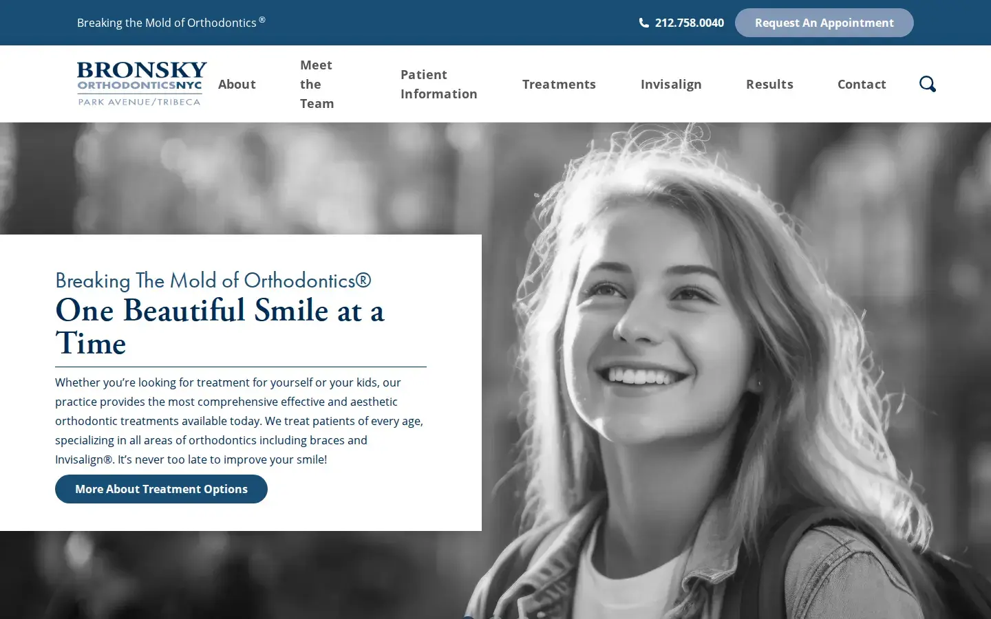 Homepage preview of Bronsky Orthodontics