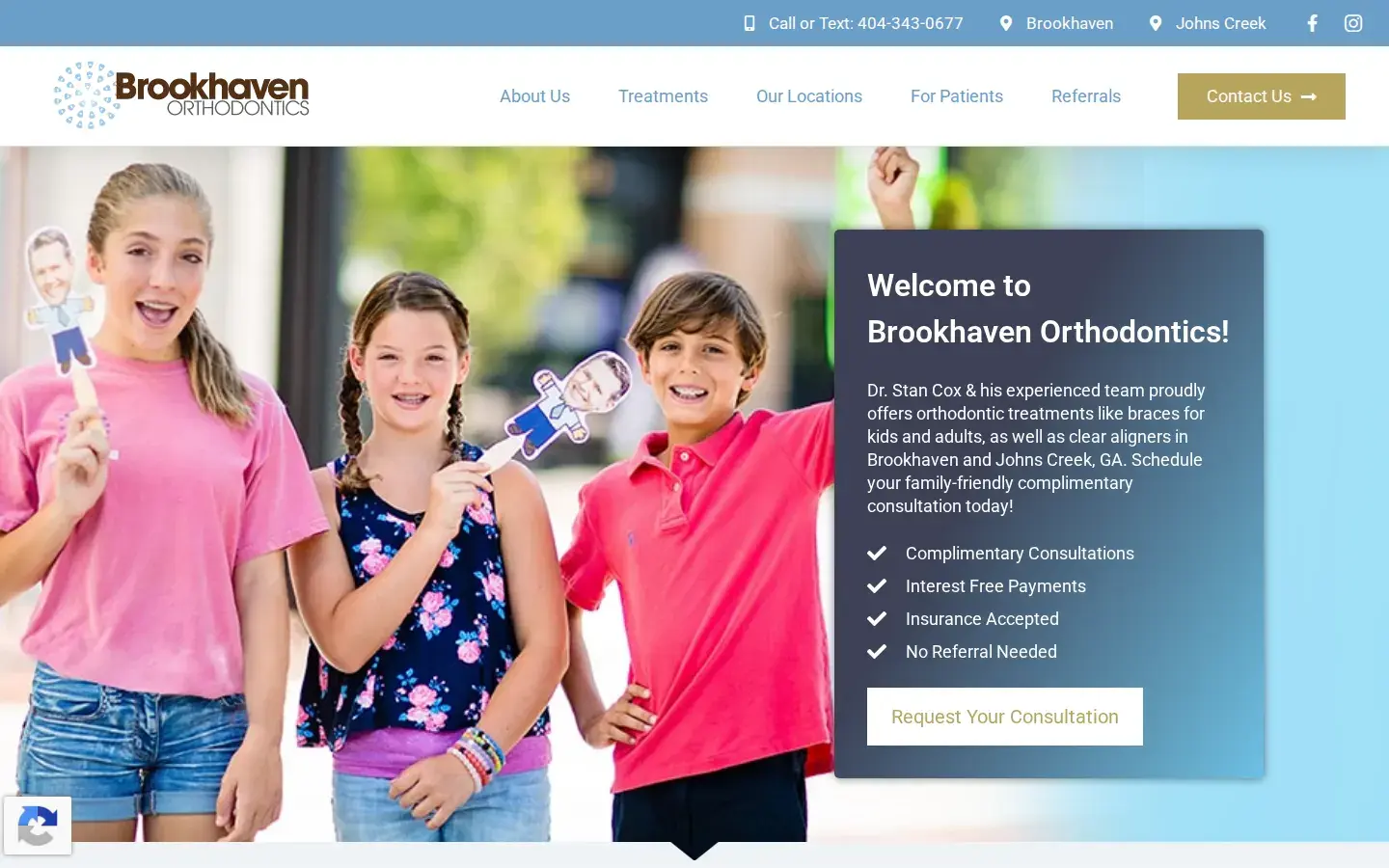 Homepage preview of Brookhaven Orthodontics