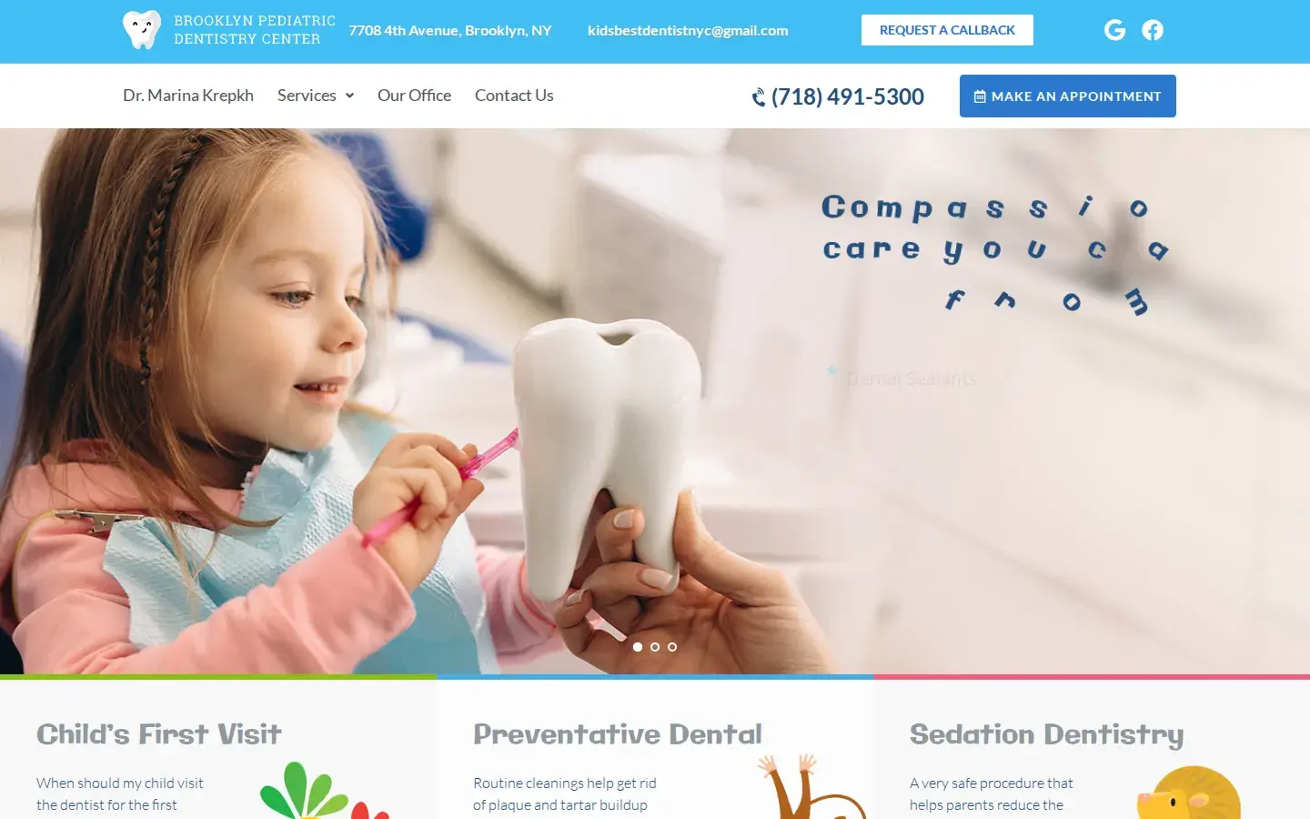 Homepage preview of Brooklyn Pediatric Dentistry Center