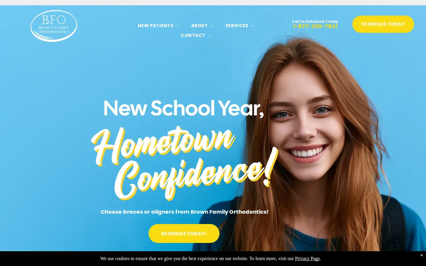 Homepage preview of Brown Family Orthodontics