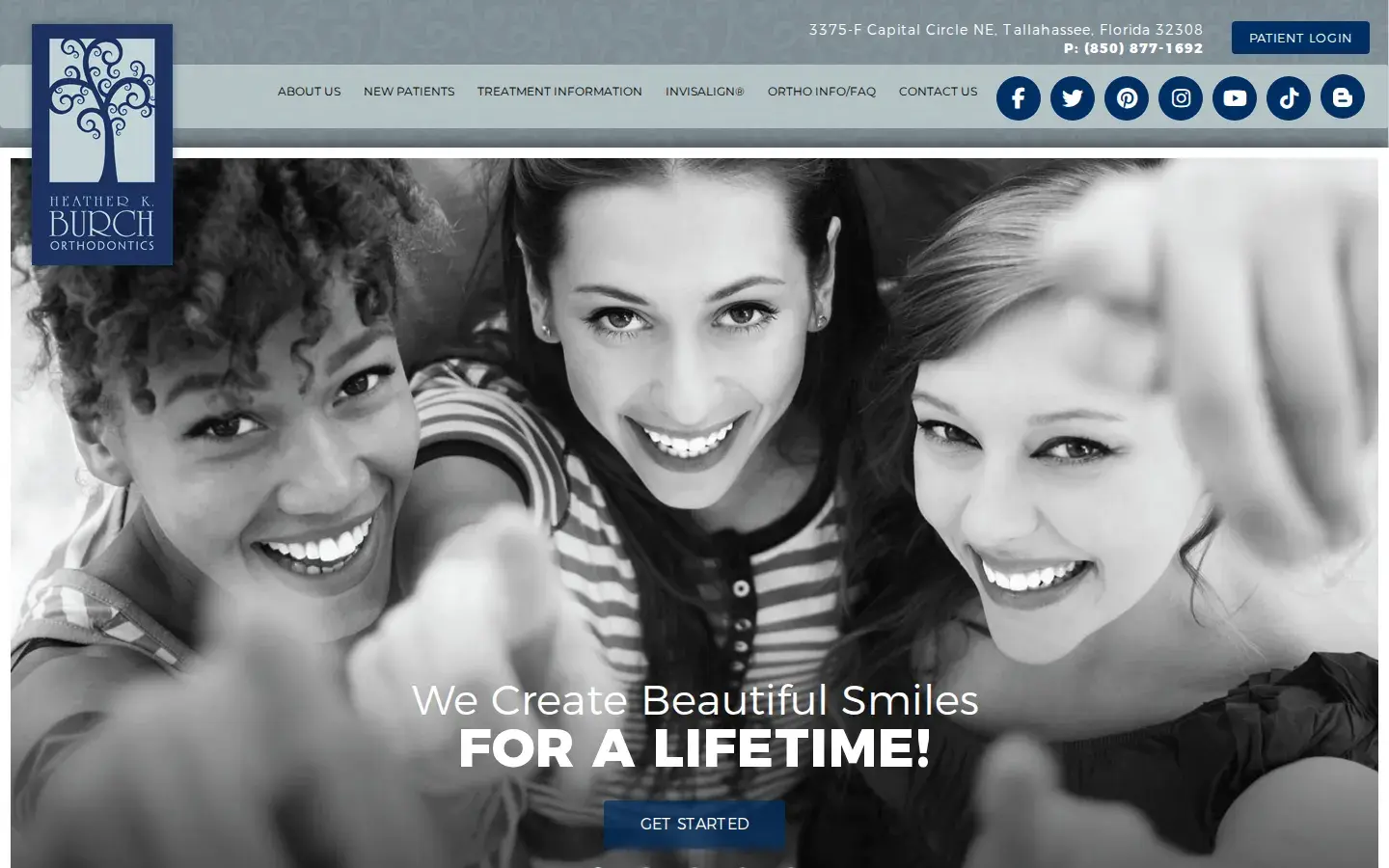 Homepage preview of Burch Orthodontics