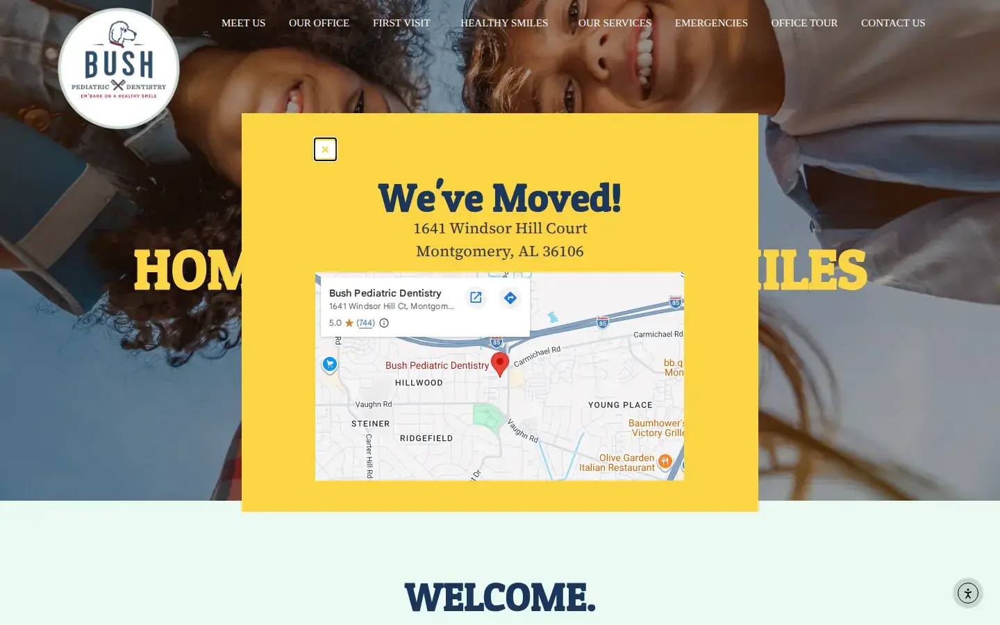 Homepage preview of Bush Pediatric Dentistry
