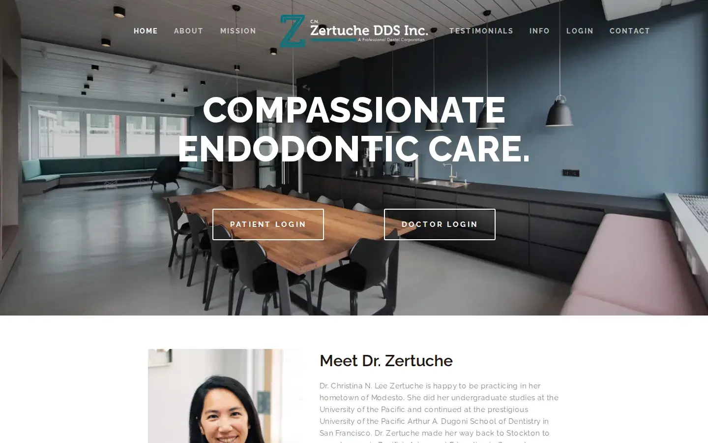 Homepage preview of C.N. Zertuche DDS