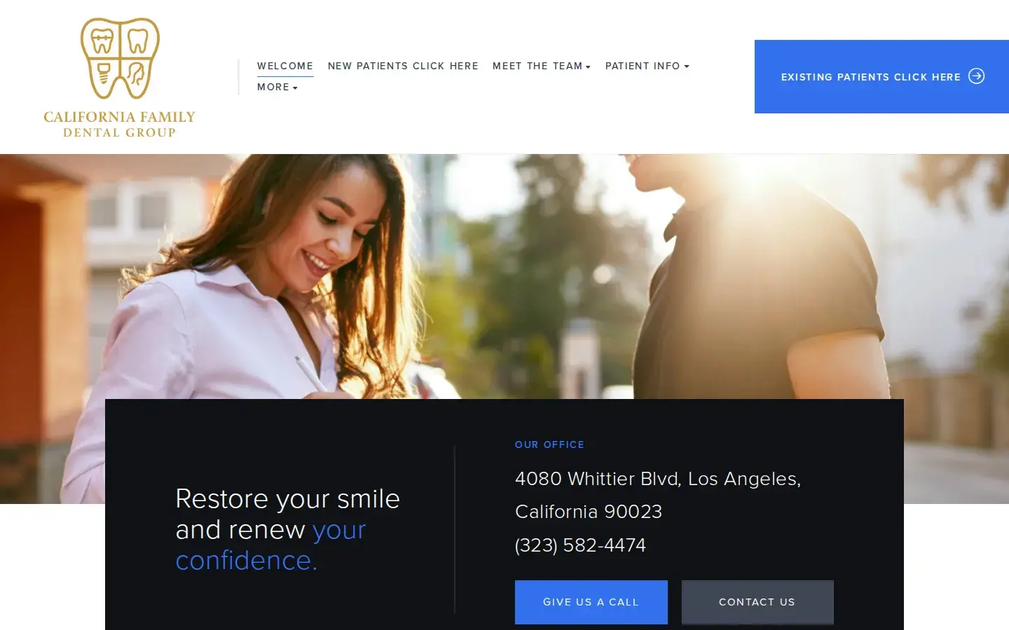Homepage preview of California Family Dental Center