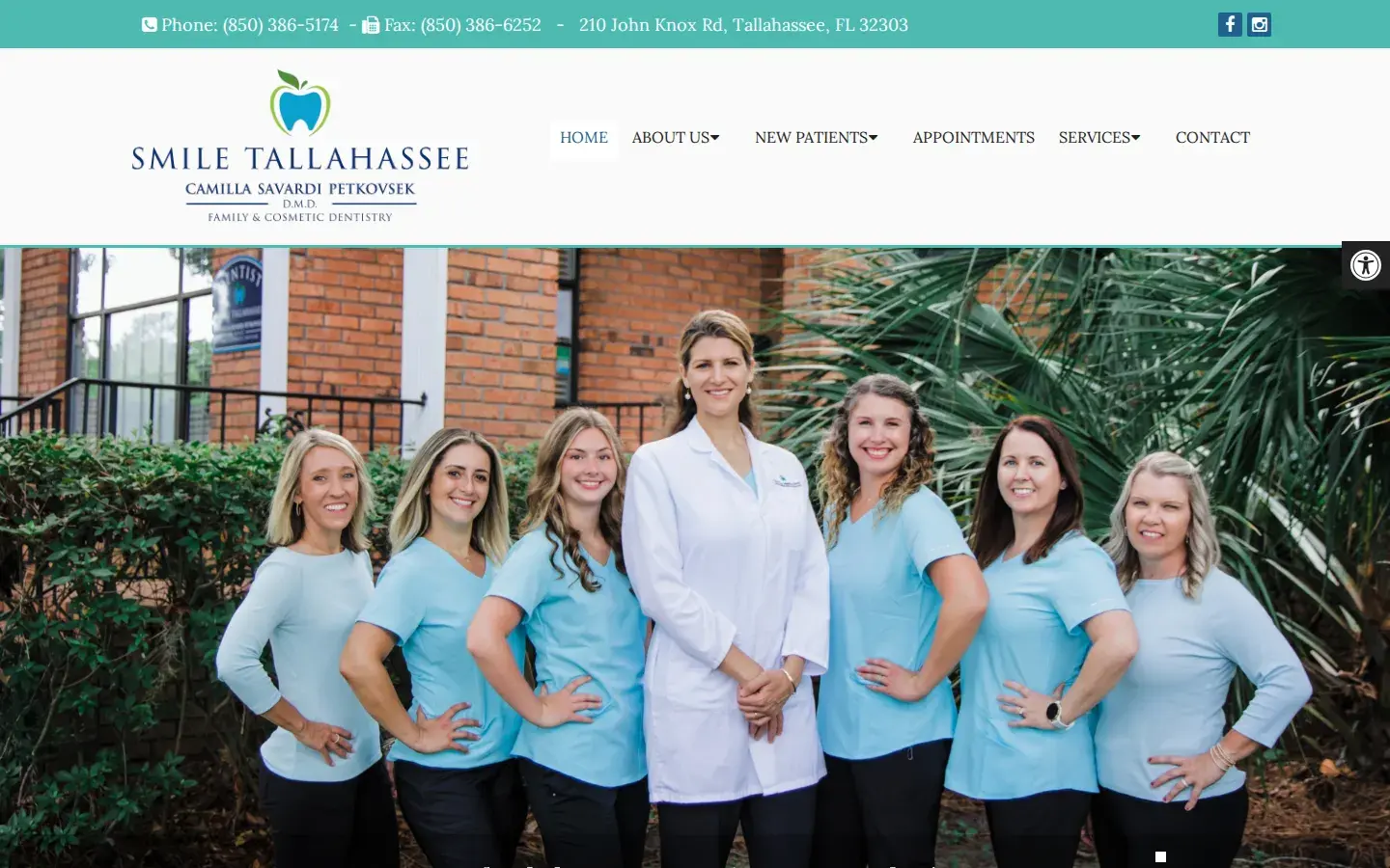 Homepage preview of Camilla Savardi, DMD - Smile Tallahassee