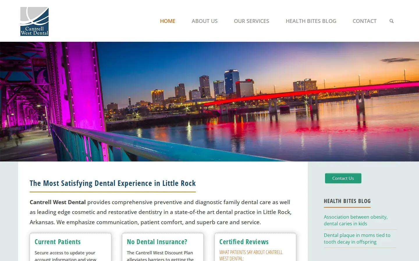 Homepage preview of Cantrell West Dental