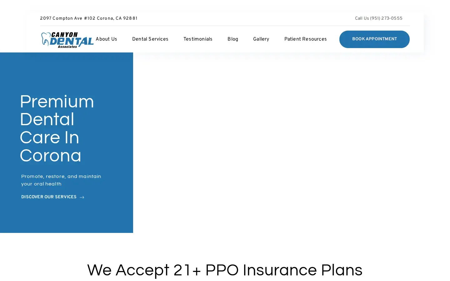 Homepage preview of Canyon Dental Associates
