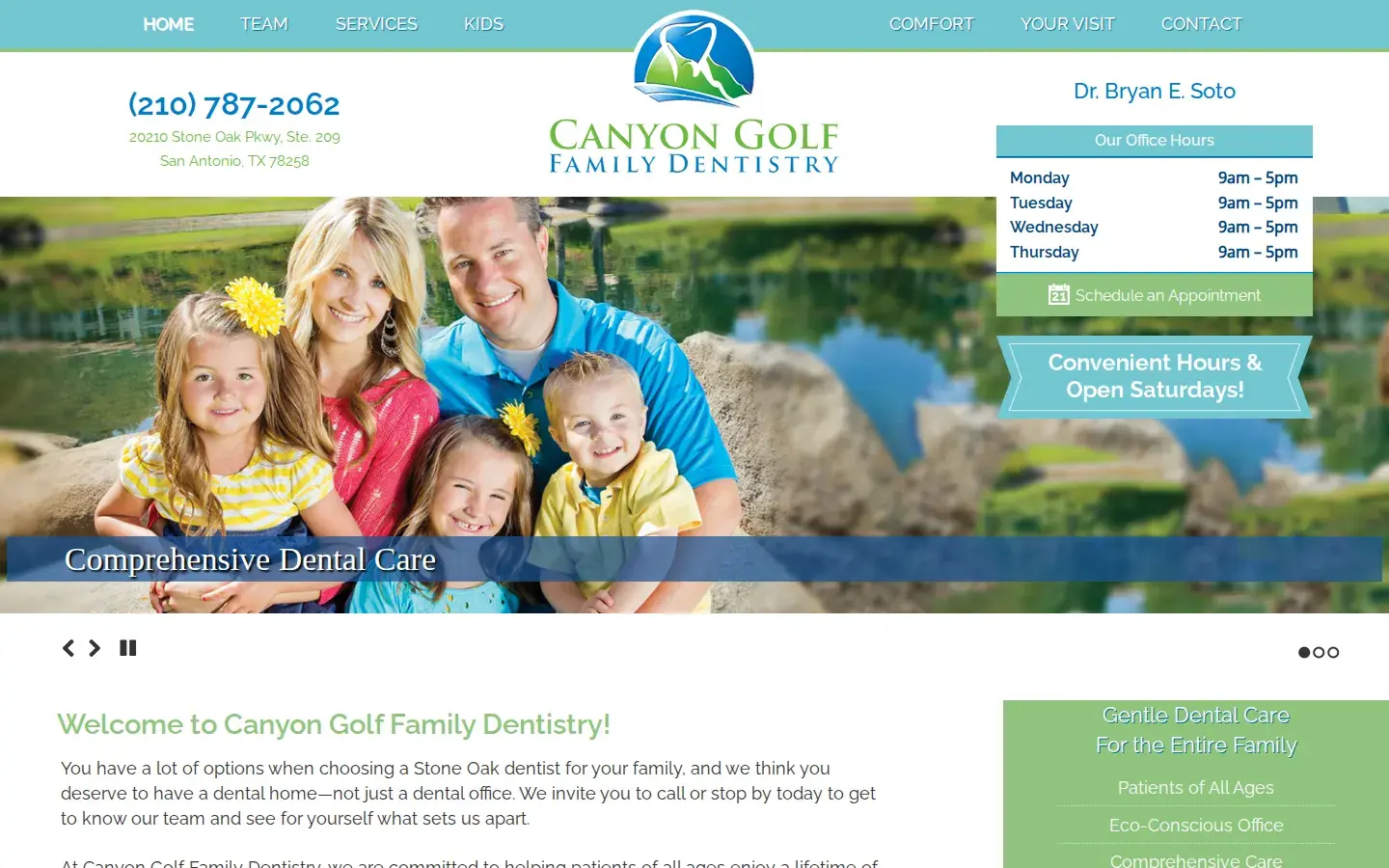 Homepage preview of Canyon Golf Family Dentistry